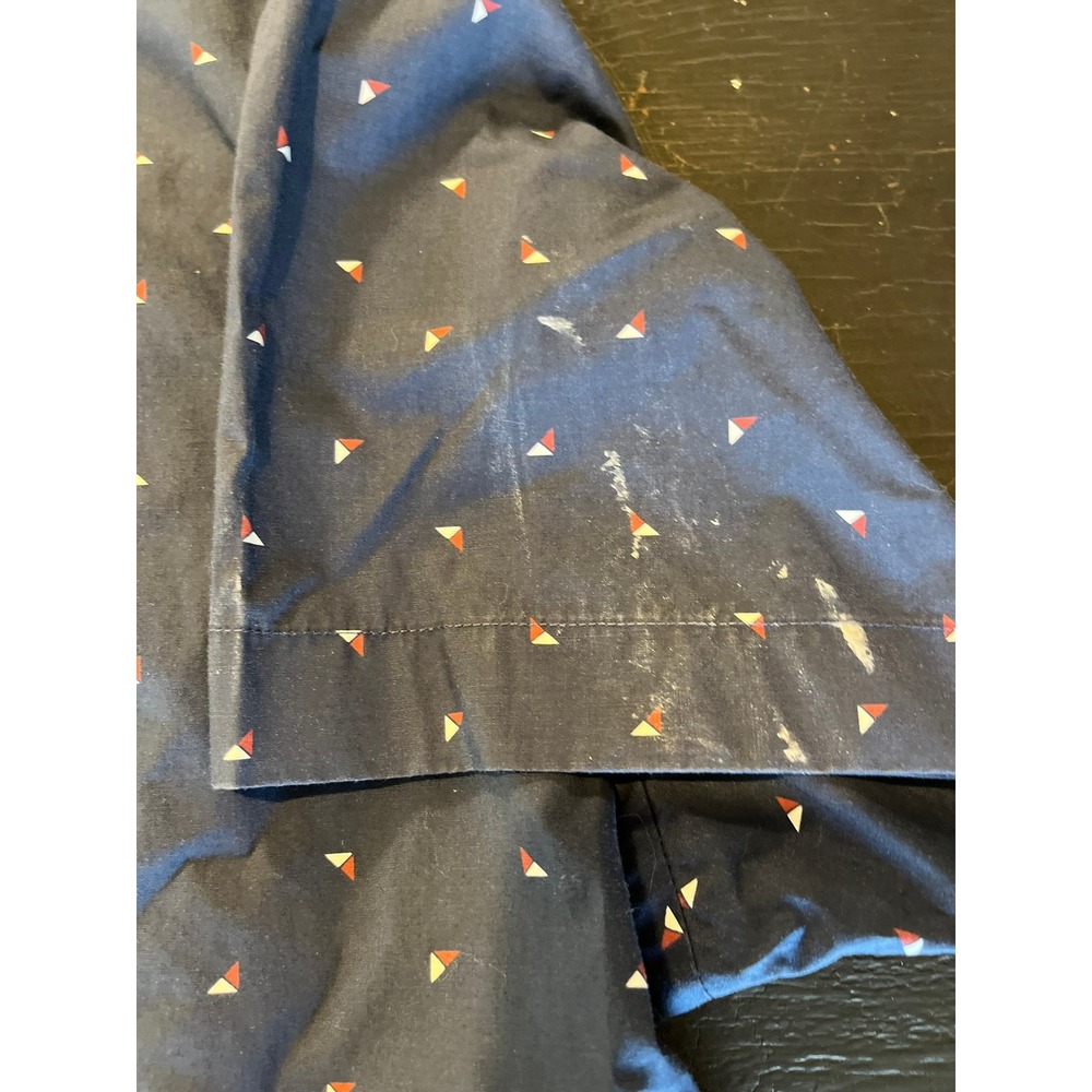 UNTUCKit Mens XX Large Navy Blue Geometric Print Short Sleeve Button Down Shirt‎ - Picture 3 of 7